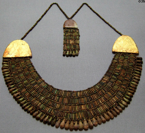 Beaded Egyptian pectoral at Kunsthistorisches Museum. Vienna, Austria.