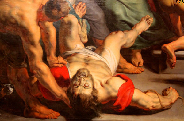 Detail of Miracles of St Ignatius Loyola painting (c1617-8) by Peter Paul Rubens at Kunsthistorisches Museum. Vienna, Austria.