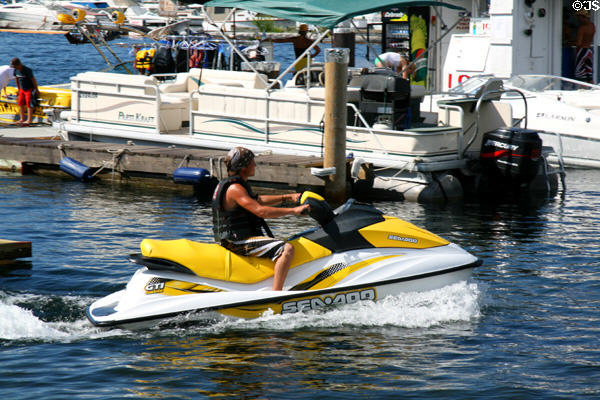 Water activity on Kelowna waterfront. Kelowna, BC.