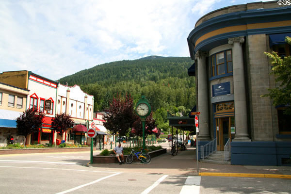 MacKenzie Ave. at First St. in Revelstoke. Revelstoke, BC.
