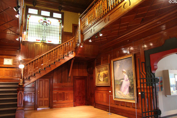 Stairway hall at Art Gallery of Greater Victoria. Victoria, BC.