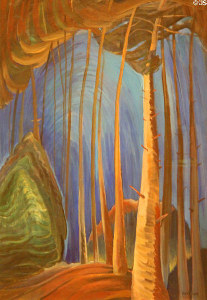 Blue Sky painting (1936) by Emily Carr at Art Gallery of Greater Victoria. Victoria, BC.
