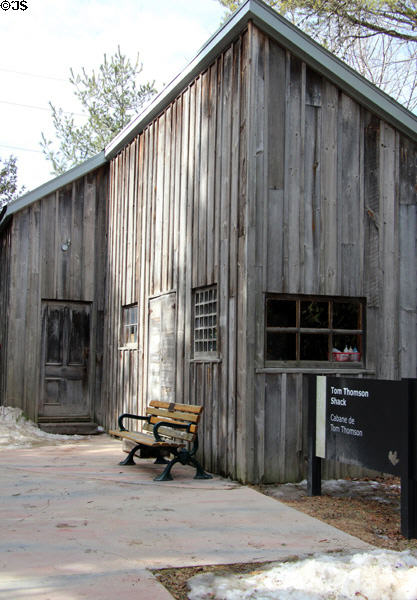 Tom Thomson Shack (1915-17 home & studio) moved (1962) to McMichael Gallery. Kleinburg, ON.
