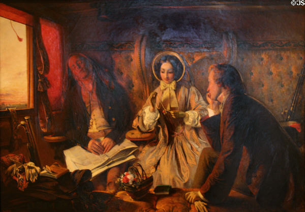 First Class: The Meeting . . . & at First Meeting Loved (1854) by Abraham Solomon at National Gallery of Canada. Ottawa, ON.