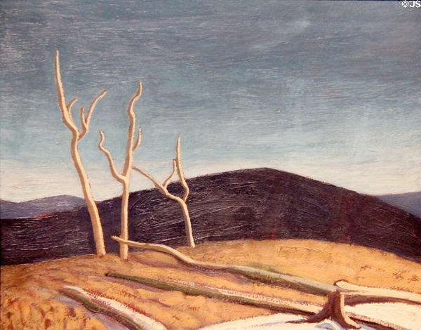 Lake Superior sketch #63 (c1926) by Lawren S. Harris at National Gallery of Canada. Ottawa, ON.