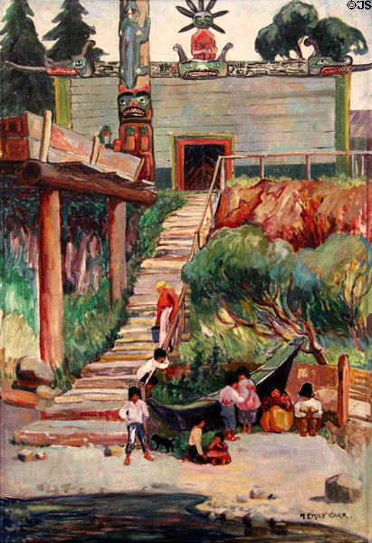 Memalilaqua, Knight Inlet painting (1912) by Emily Carr at National Gallery of Canada. Ottawa, ON.