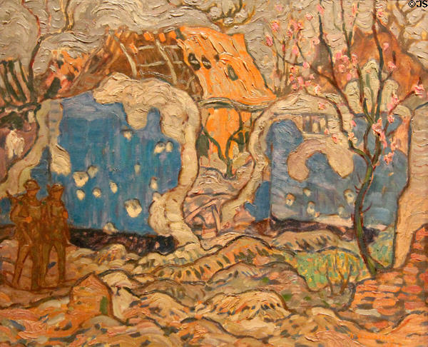 Springtime in Picardy painting (1919) by A.Y. Jackson as an official Canadian WWI painter at Art Gallery of Ontario. Toronto, ON.