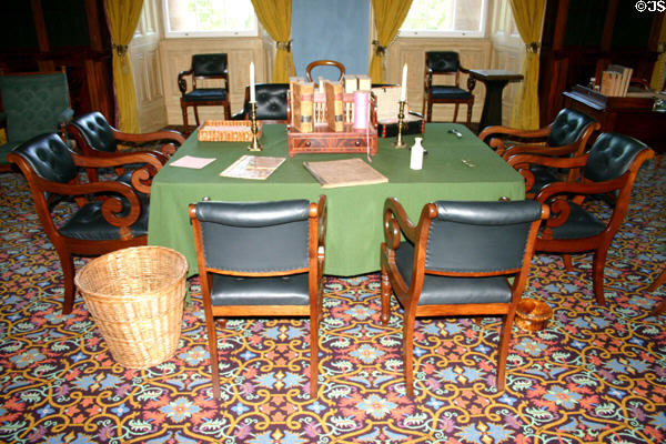 Study table in Library of Province House. Charlottetown, PE.
