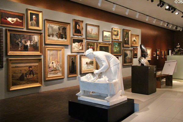 Gallery with Victorian paintings at Montreal Museum of Fine Arts. Montreal, QC.