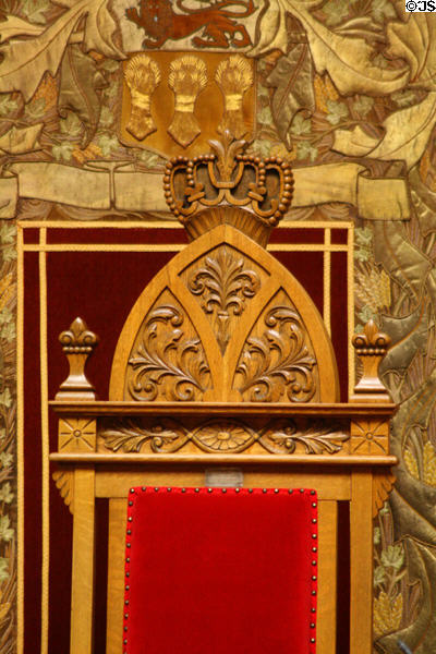 Speaker's chair in Saskatchewan Legislative Assembly Chamber. Regina, SK.