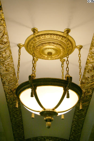 Ceiling lamp in Saskatchewan Legislature. Regina, SK.