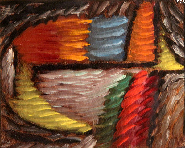 Meditation abstract painting (1934) by Alexej von Jawlensky at Pomeranian State Museum. Greifswald, Germany.
