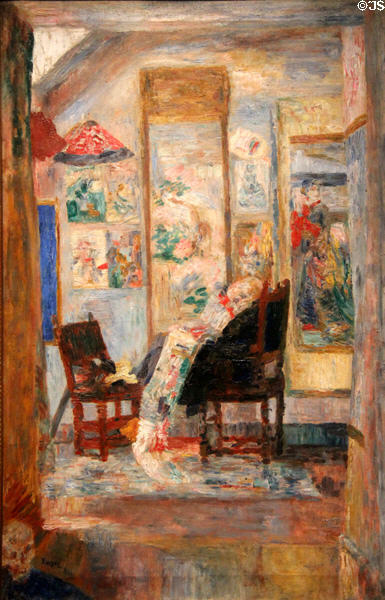 Skeleton Studying Chinoiseries painting (1885) by James Ensor at Wallraf-Richartz Museum. Köln, Germany.