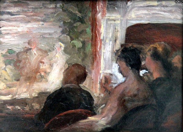 A Theater Box painting (c1865) by Honoré Daumier at Hamburg Fine Arts Museum. Hamburg, Germany.