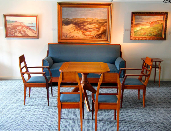 Living room suite (c1906-8) by Richard Riemerschmid for Deutsche Werkstätten Dresden-Hellerau at Schleswig Holstein State Museum. Schleswig, Germany.