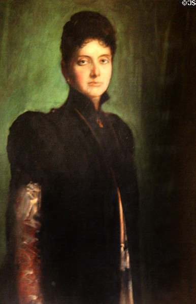 Marchesa di Montagliari portrait (mid 1880s) by Franz von Lenbach at Lenbachhaus. Munich, Germany.