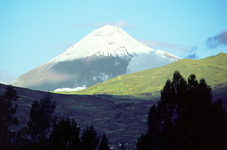 Tungurahua Volcano is still active but has not erupted since the beginning of the century. Ecuador.