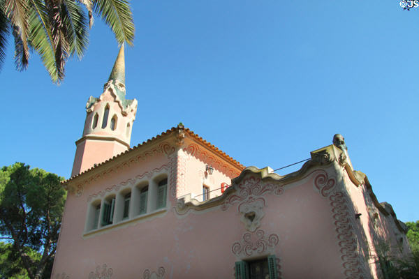 Gaudi House Museum built (1904) by Francesc Berenguer in Parc Güell. Barcelona, Spain.