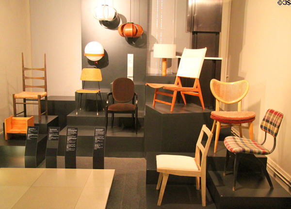 Furniture (c1950s) Barcelona at Museum of Decorative Arts. Barcelona, Spain.