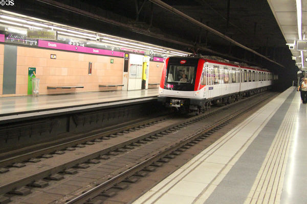 Barcelona Metro subway station. Barcelona, Spain.