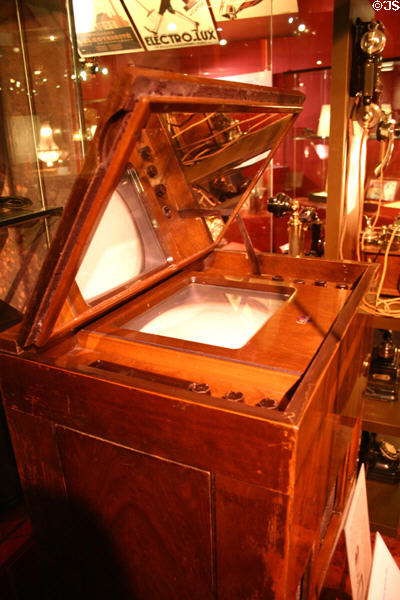 Marconi mirror-reflected television set (1966) in Electropolis Museum. Mulhouse, France.