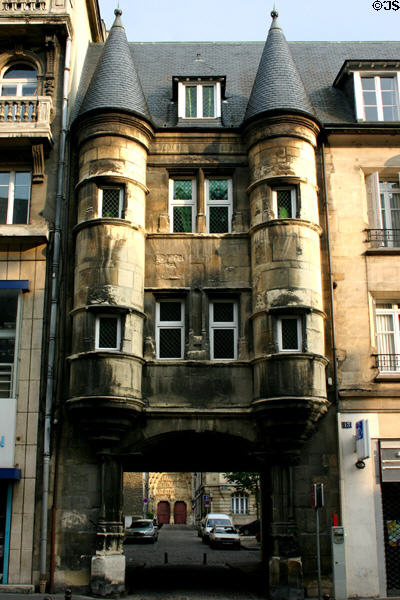 Medieval gate near Place Royale. Reims, France.