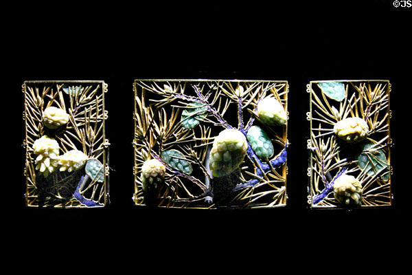 Pinecone design dog collar (shown Paris Expo 1900) at Museum of Decorative Arts. Paris, France.