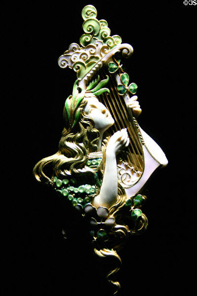 Poetry pendant by Eugène Grasset (shown Paris Expo 1900) at Museum of Decorative Arts. Paris, France.