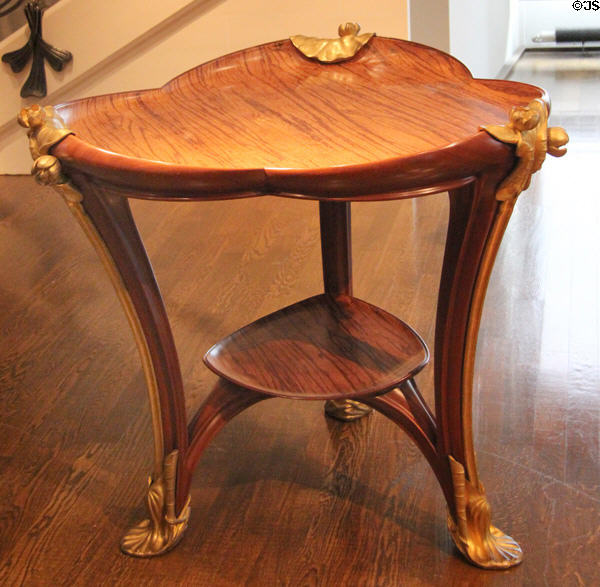 Waterlily pedestal table (c1902) by Louis Majorelle from Nancy, France at Museum of Decorative Arts. Paris, France.