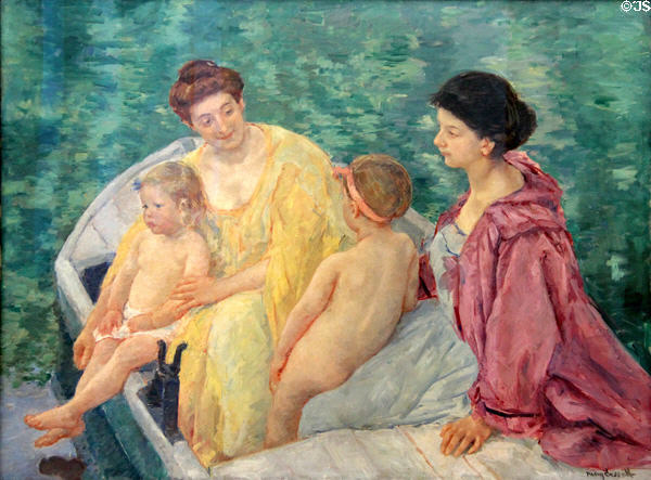Bathing painting (1910) by Mary Cassatt at Petit Palace Museum. Paris, France.