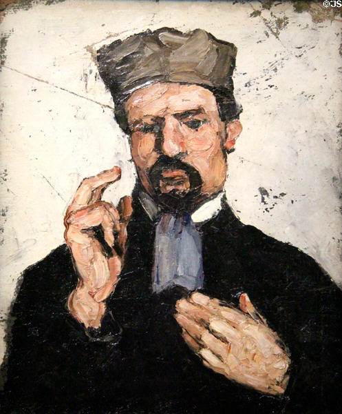 The Advocate painting (1866) by Paul Cézanne at Musée d'Orsay. Paris, France.