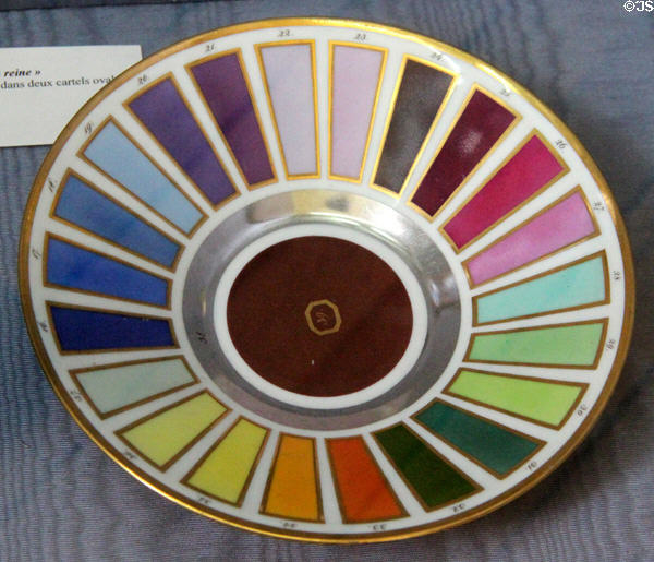 Porcelain color palette (c1805) used by Imperial Porcelain Manufactory of Vienna at Sèvres National Ceramic Museum. Paris, France.