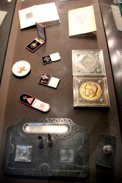 Trophies taken from Berchtesgaden by French 2nd Armored Division at Army Museum at Les Invalides. Paris, France.