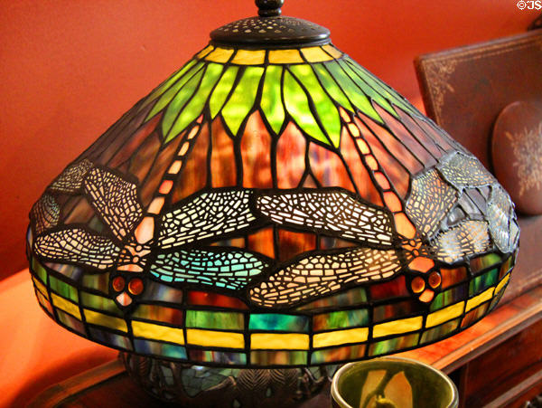 Dragonfly lamp shade at Maxim's Art Nouveau Collection 1900. Paris, France.