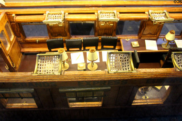 Model of Marshal Foch's rail carriage made by M. Mathieu at Armistice Rail Car Museum. Compiègne, France.