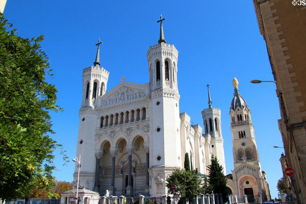 Basilique Notre-Dame de Fourvière (1872-84). Lyon, France. Style: Eclectic. Architect: Pierre-Marie Bossan.