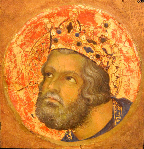 Portrait of prophet (before 1344) by Simone Martini at Petit Palais Museum. Avignon, France.