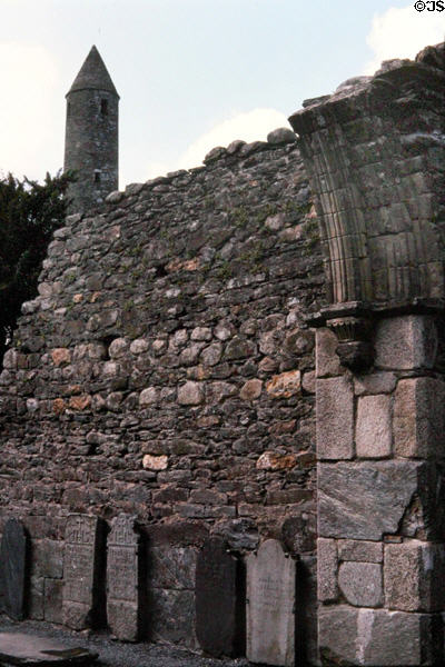 Glendalough Cathedral ruins at monastery founded in 6thC. Ireland.