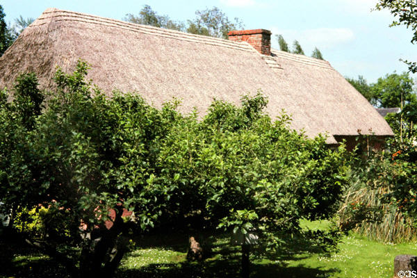 Thatched roof at Folk Park at Bunratty. Ireland.