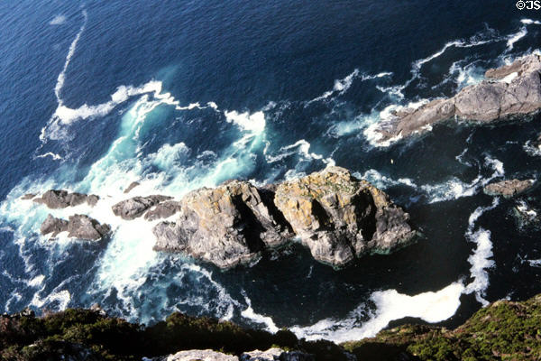Rocks below cliffs of Bunglass. Ireland.