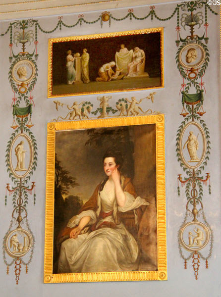 Wall decoration in Long Gallery at Castletown House. Ireland.