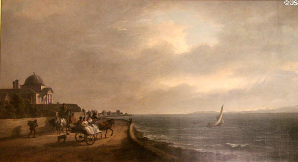 Royal Charter School, Clontarf, County Dublin painting (1794) by William Ashford at National Gallery of Ireland. Dublin, Ireland.