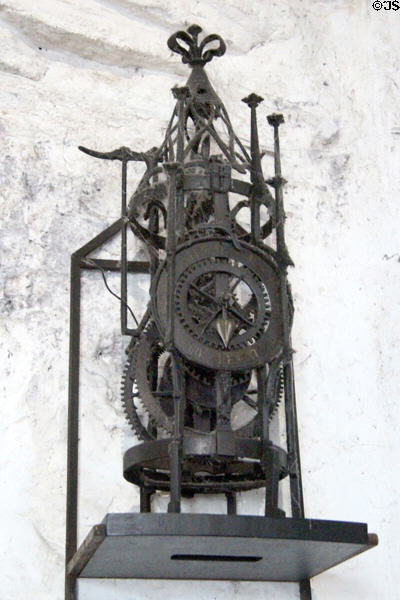 Early clock in Earl's private apartments at Bunratty Castle. County Clare, Ireland.