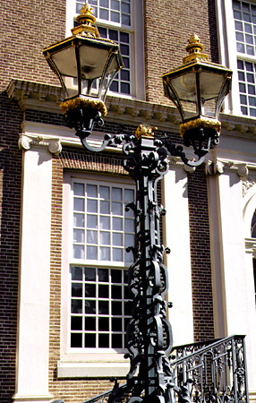 Palace lampost detail at Het Loo. Apeldoorn, Netherlands.