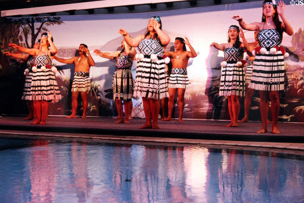 Traditional Maori feast called a Hangi performed at the Millennium Hotel in Rotorua. New Zealand.