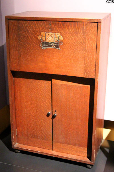 Arts & Crafts desk (c1901) by Mackay Hugh Baillie-Scott made for Liberty & Co. of London at National Museum of Scotland. Edinburgh, Scotland.