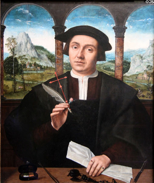 Portrait of a Man (c1510-20) by Quinten Massys at National Gallery of Scotland. Edinburgh, Scotland.