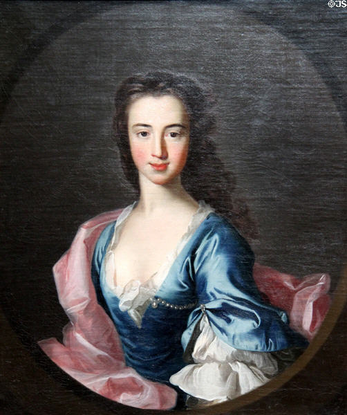 Katherine Hall of Dunglass portrait (1736) by Allan Ramsay at National Gallery of Scotland. Edinburgh, Scotland.