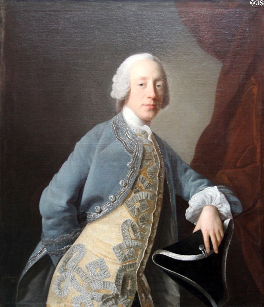 Thomas Lamb of Rye portrait (1753) by Allan Ramsay at National Gallery of Scotland. Edinburgh, Scotland.