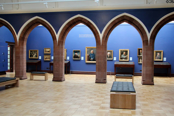 Gallery architecture at National Portrait Gallery of Scotland. Edinburgh, Scotland.